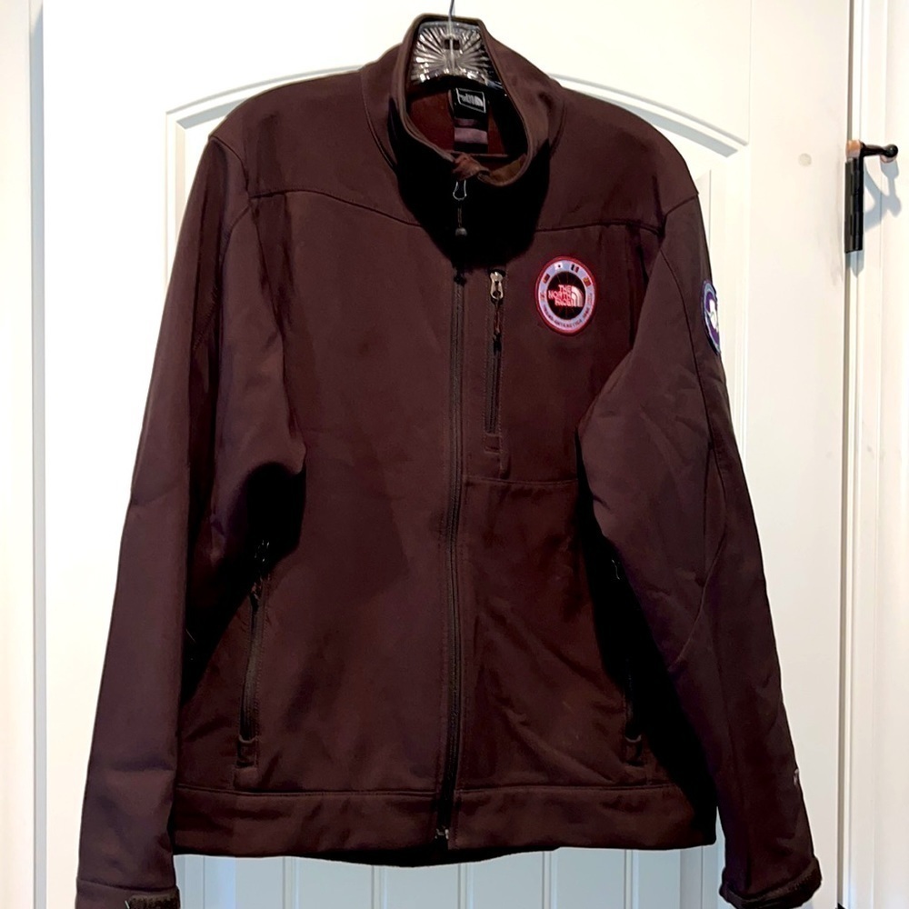 Northface brown soft shell 1990 Trans-Antarctica Expedition jacket medium